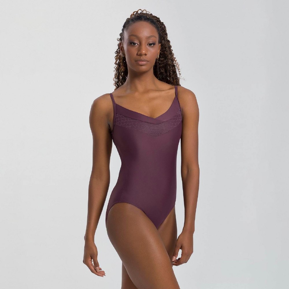 So Danca Mesh Back Camisole Leotard BY64 SM CHOC - Applause